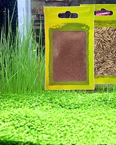YIZIMONA Aquarium Plant S.e,e,ds. not Fish Tank Aritificial Plastic Plant,10gram Mini-Leaf+8grame Long Hair Grass Fresh Water Carpet Decor