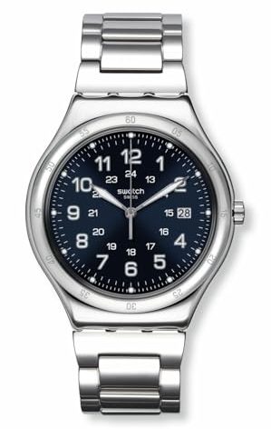 Swatch I Big Classic Unisex Watch Casual Plastic Blue Quartz Waterproof Blue Boat
