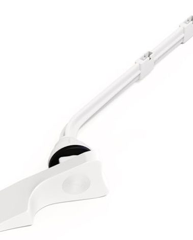 Qualihome Toilet Tank Flush Lever Replacement for American Standard (45 Degree Neo-Angle Arm, White)