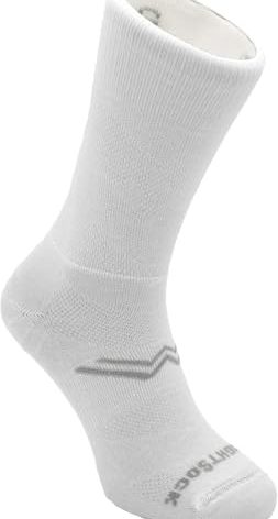 Wrightsock CoolMesh II Crew Running Socks for Men and Women – Eco-Friendly and Anti Blister Socks with our Patented Double Layer Design - American Made, No Blisters Guaranteed