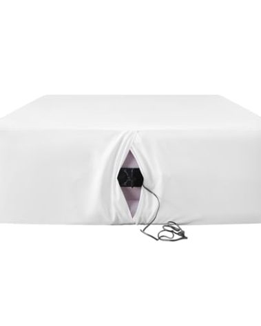Antranfour Queen Fitted Sheet for Air Mattress,with 24 Inch Extra Deep Pockets,Ultra Soft Durable Breathable Bed Sheets Cover for Inflatable Air Bed,with Pump Opening,Inflate at Any Time-White