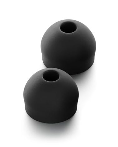 CURVD Earplug XXS Tips Replacement Set, Noise Reduction Replacements Soft Flexible Silicone Eartips for Earplugs, Earphones & Earbuds (Black)