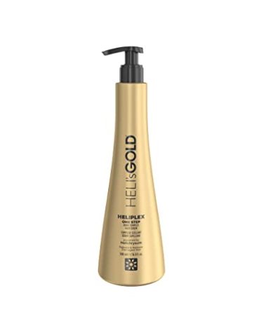 Heli's Gold Heliplex One Step Hair Serum - Bond Complex Treatment For Maintenance And Regrowth - Intensive, Nourishing Repair For Damaged, Split Strands - Sun And Thermal Heat Protectant - 16.9 Oz