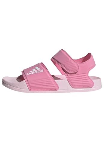 adidas Unisex-Kids Adilette Sportswear, Bliss Pink/White/Clear Pink, 10