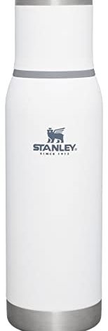 Stanley Adventure-To-Go Vacuum Bottle 25 oz | Wide Mouth with Leakproof Cup Lid | Keep Drinks Hot or Cold | Packable for Travel | Insulated Stainless Steel Thermal Bottle | BPA-Free | Polar