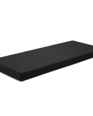 Tudomro Sauna Seat Cushion Mat, Waterproof & Heat Resistant Pad, High-Density Foam Heat Insulation Mat,Infrared Sauna Accessories, Steam Room, Shower Bench and Bathhouse(43 x 16 Inches,Black)