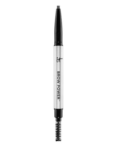 IT Cosmetics Brow Power Universal Taupe Brown Eyebrow Pencil (Taupe) -Long-Lasting, Budge-Proof, Nourishing Biotin & Antioxidants, Easy to Apply & Adjustable, Natural Brow Makeup, Built-in Spoolie