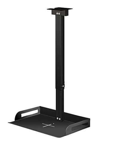 Drsn Universal Ceiling Mount with Tray for Projector Camera, 91-170 cm Adjustable, 11 Lbs Load Bearing, No Hole Installation, in-Tube Cable Routing, Universal Ceiling Mount for Wall Ceiling, Carbon