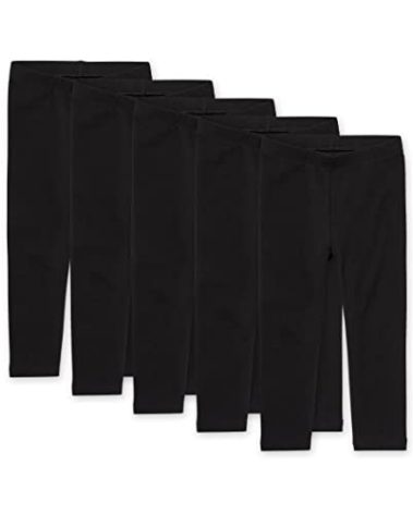 The Children's Place Baby Girls And Toddler Girls Leggings,Black 5 Pack,2T
