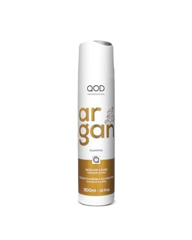 QoD PRO Argan Hair Shampoo, for Dry, Damaged, Frizzy & Dull Hair, Promotes Shine and Softness, Organic Formula with Argan Oil, 10 oz (300 ml)
