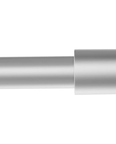 Extra Long Curtain Rods for Windows 240 Inches, 1 Inch Diameter Adjustable Silver Curtain Rod, Heavy Duty Modern curtain rod with Simple Finials, 32"-240"