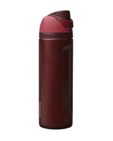 Owala FreeSip Insulated Stainless Steel Water Bottle with Straw, BPA-Free Sports Water Bottle, Great for Travel, 24 Oz, Black Cherry