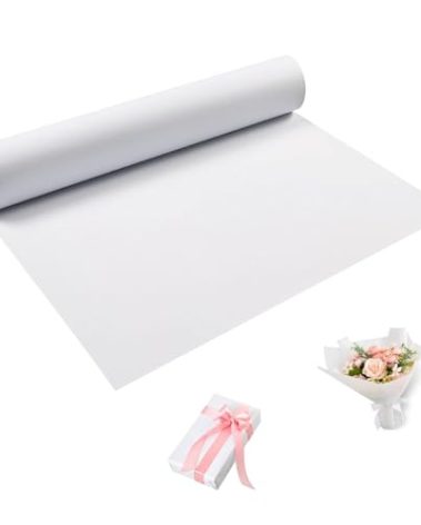 White Wrapping Paper Roll 30"x 2400" Craft Paper Roll for Drawing Painting Art Supplies, White Paper for Easel Poster Bulletin Board, Kraft Paper Roll for Packing Moving, Gift Wrapping