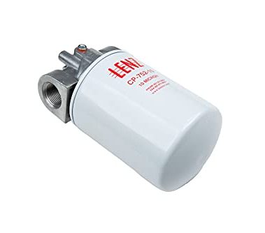 Lenz 10 Micron Hydraulic Oil Filter Assembly – Return Line Spin-On Hydraulic Filter with Indicator Ports – 20 GPM Flow Rate, 200 PSI, 3/4" NPTF – Log Splitter & Tractor Compatible – Model 221006