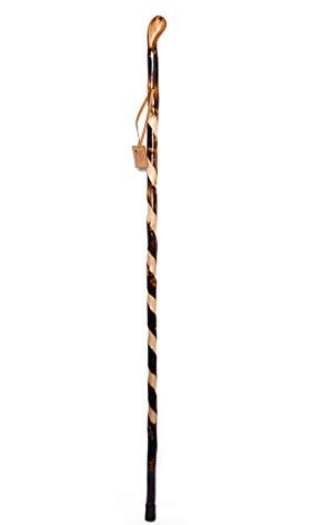 FOREST PILOT Mimetic Root Head Wooden Walking Stick (Dark Brown Color, 55 Inches, 1 Piece)
