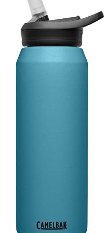 CamelBak eddy+ Water Bottle with Straw 32oz - Insulated Stainless Steel, Larkspur