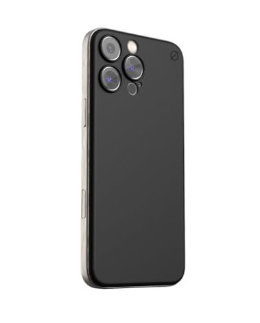 Atom Studios for iPhone 16 Pro Case Magnetic Soft Snap, Compatible with Magsafe, Ultra Thin Slim-Fit, 100% Recycled Materials, Phone Case for iPhone 16 Pro (6.3") - Carbon Black