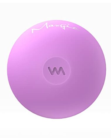 Maxgia 2" Mini Massage Ball, 5 Speeds Vibrating Massage Roller Ball for Palm, Hand, Foot, Leg, Neck, Back, Trigger Point Muscle Therapy Ball for Myofascial Release, Plantar Fasciitis, Purple