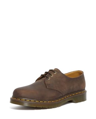 Dr. Martens Unisex 1461 Oxford, Dark Brown Crazy Horse, 7 US Women / 6 US Men