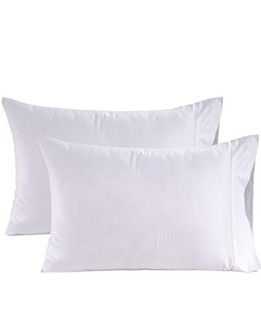 Lane Linen 100% Organic Cotton Pillow Cases King Size (20''x36'') King Size Set of 2 Certified Organic Cotton Pillowcases Set of 2 White Pillow Cases