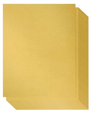 Metallic Gold Shimmer Paper - 8.5 x 11 In Letter Size, Gold, 96 Sheets, Double-Sided - Craft Paper for DIY & Invitations, Laser & Inkjet Friendly, Scrapbooking & Cardmaking