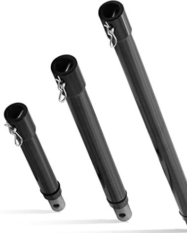 TCBWFY 3 Pack Auger Extension Drill Bits (8", 12", 20" Length) Extension Earth Ice Auger Extension Set Post Hole Digger Replacement Compatible to 3/4" Shaft
