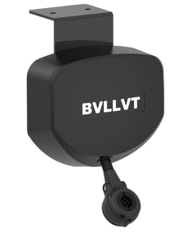 Ceiling Mounted & Wall Mounted EV Charger Cable Retractor - 11.5ft Automatic Retractable Cable Organizer for Electric Vehicle Charging, Universal Fits 95% of EV Charging Cables