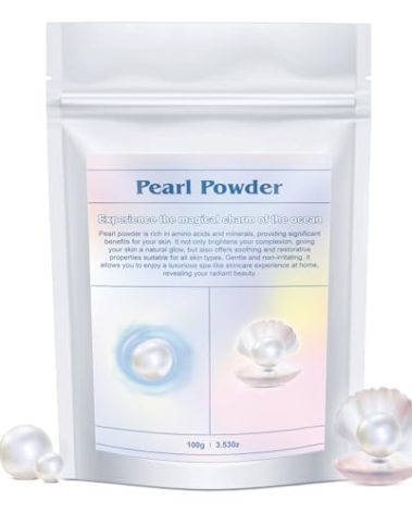 Peralpow Pearl Powder Organic, 100% Natural DIY Skincare - Brightens, Whitens Skin, Anti-Aging, Firms Skin, Minimizes Pores, Hydrates, Antioxidant, Enhances Elasticity, Soothes, 100g (3.52oz)