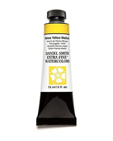 Daniel Smith Extra Fine Watercolor 15ml Paint Tube, Reflective, Matte Finish, Hansa Yellow Medium (284600039), 0.5 Fl Oz (Pack of 1)