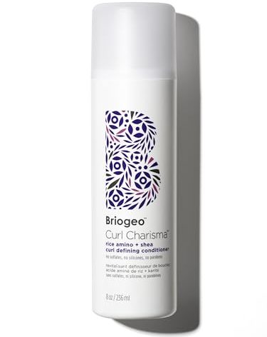 Briogeo Curl Charisma Rice Amino + Avocado Hydrating Conditioner, Define and Moisturize Wavy, Curly, and Coily Hair, Minimize Frizz, Sulfate-free, Vegan, Cruelty-Free, 8 fl oz