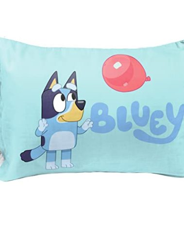 Jay Franco Bluey & Bingo 1 Single Reversible Pillowcase - Double-Sided Kids Super Soft Bedding (Official Bluey Product)