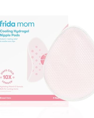 Frida Mom Nursing Pads, Cooling Hydrogel Nipple Pads for Hydration and Soothing Sore Nipples, Breastfeeding Essentials, 8ct
