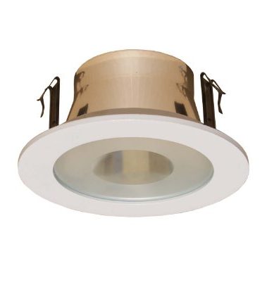 4 Inches Semi-Frosted Lens Shower Trim for Line Voltage Recessed Light/Lighting-White Fit Halo/Juno