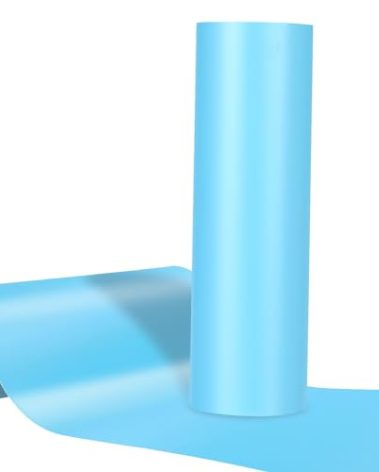 WRAPXPERT Blue Permanent Vinyl, Matte Light Blue Vinyl for Cricut,12" x10ft Adhesive Vinyl Roll for Cricut,Silhouette, Sky Blue