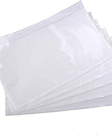 RyhamPaper Packing List Envelopes, Clear 7.5" x 5.5" Self Adhesive Shipping Labels Envelope Pouches (100 PCS)