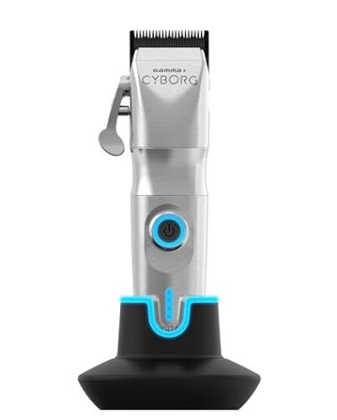 GAMMA+ Cyborg Professional Metal Cordless Ergonomic Hair Clipper with Digital Brushless Motor