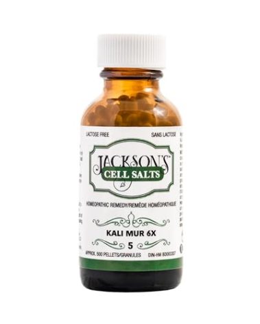 Jackson's #5 Cell Salt Kali mur 6X (500 Pellet Bottle) – Certified Vegan, Lactose-Free Schuessler Tissue Salt Kali muriaticum 6X