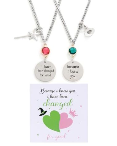 NONETH Musical Inspired Gift, BFF Necklace Set of 2, Because I Knew You I Have Been Changed for Good Gifts for Sister Friendship Gifts