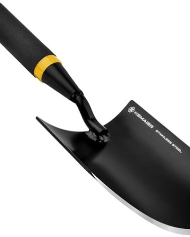 Kemaier Heavy Duty Stainless Steel Garden Trowel and Shovel, Easy Digging and Weeding, Durable Garden Tools for Gardening and Planting