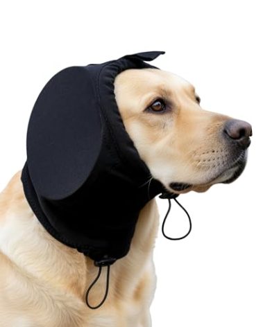 COZINUS Dog Headphones - Dog Ear Muffs Noise Protection, 36dB NRR Noise Cancelling; Calming for Anxiety Relief, Warm, Easy-Wearing & Washable; Multi-Scenes (Fireworks, Thunder, Travel) - XL (Black)