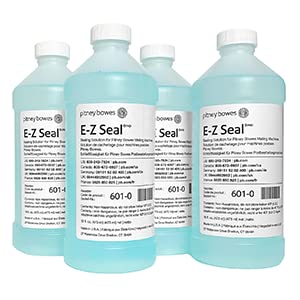 Pitney Bowes E-Z Seal Sealing Solution for Postage | 4-Pint Size Bottles | 16 oz per Bottle | Seals Envelopes Consistently and Keeps Them Tightly Sealed