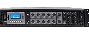 Rockville RCS350-6 350W 6 Zone 70V Commercial Amplifier, Bluetooth, USB, Optical, Rack Mount, for Restaurants and Offices