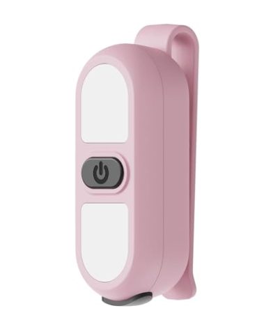 Faxins Nurse Light LED Clip On Flashlight Running Light Rechargeable Safety Lights for Walking at Night Outdoor Nursing Night Shift Light Bright Lightweight Portable Gift Pink