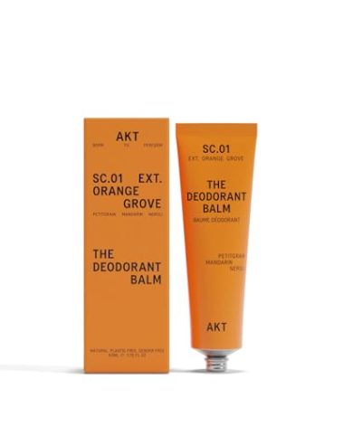AKT Deodorant Balm 1.7 Fl Oz, Natural Deodorant for Men and Women, Award-Winning, Multi-use, Cream Deo Without Aluminum, Sc.01 Orange Grove, Plastic Free, All Genders