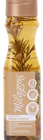 Shampoo de Romero Milagros Colombian Hair Care Products for Natural Growth, Strengthening, and Repair Set of 1, 100% Natural and Original