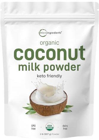 Micro Ingredients Organic Coconut Milk Powder, 2 Lb | Plant-Based Creamer for Coffee, Tea & Smoothies | Pure & Rich in MCT | Non-GMO, Gluten-Free, Keto & Paleo Friendly