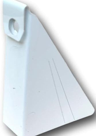 (25 Pack) White Aluminum Gutter Wedges for 5 Inch K-Style Gutters- Use to Level Your Gutters When Fascia is at an Angle for 6/12 Through 10/12 Roof Pitch.