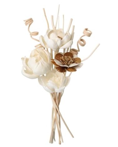 Reed Diffuser Sticks Set of 12, Natural Paper Material, Flower Diffusers for Home Bathroom and Bedroom Decor