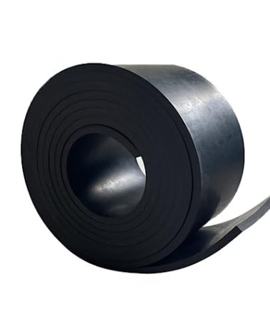 Salimhib Solid Rubber Strips, Sheet, Rolls 1/4 (.25)" Thick X 4" Wide X 10'Long, Solid Rubber Rolls for DIY Gaskets, Anti-Slip Pads, Flooring, Bumpers