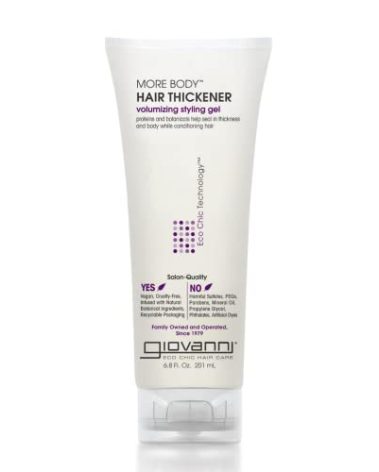 GIOVANNI More Body Hair Thickener - Volumizing Styling Gel, Plumps Hair, Seals Split Ends, Adds Shine, Paraben-Free, Color Safe, Infused with Natural Botanical Ingredients - 6.8 oz